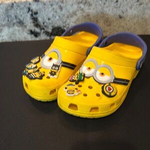 Kids Yellow Minions Crocs size 2